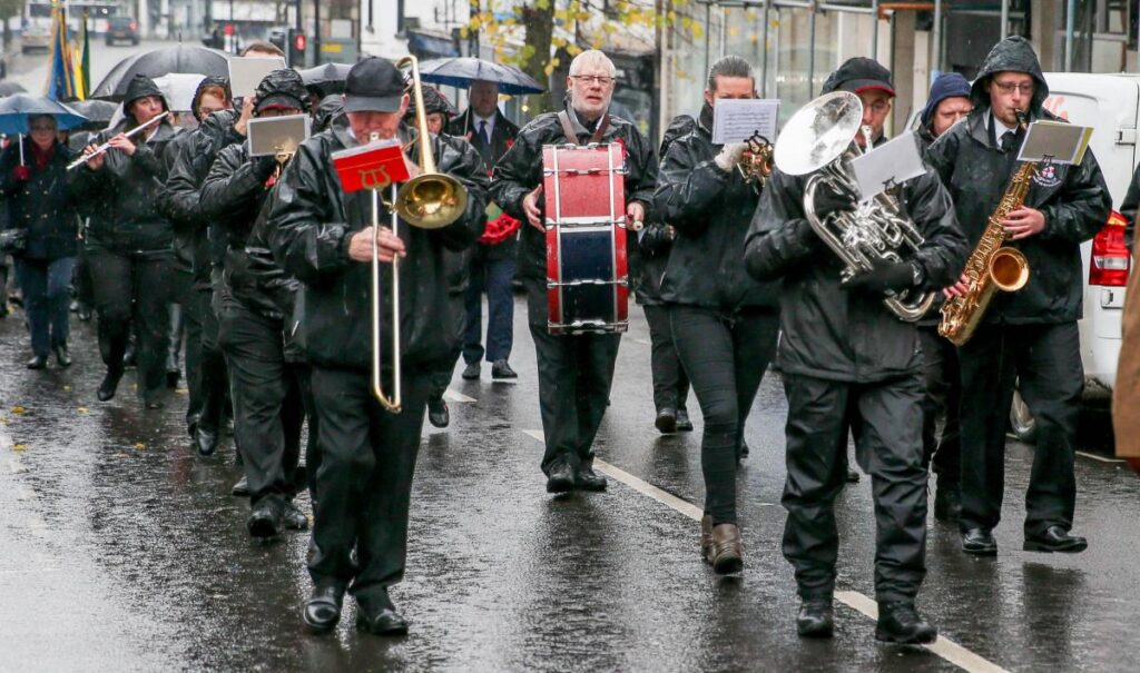 MTCB Marching on Remembrance Sunday 2023